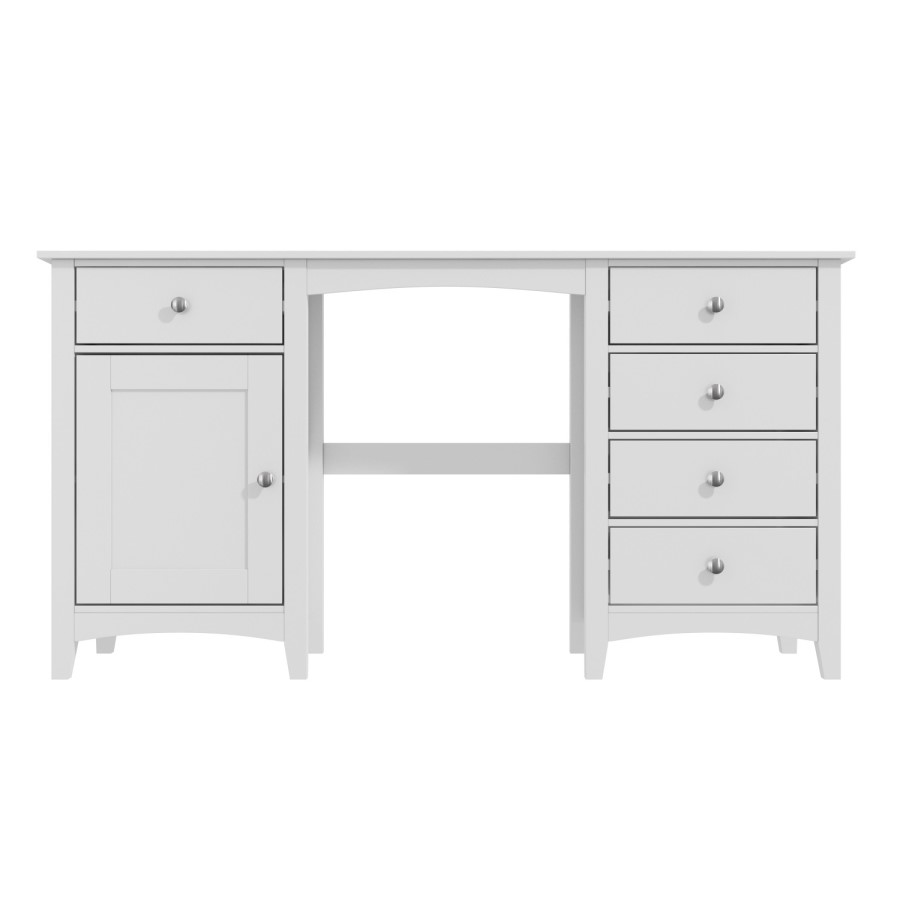 Fenton 5 Drawer 1 Door Dressing Table in Light Grey