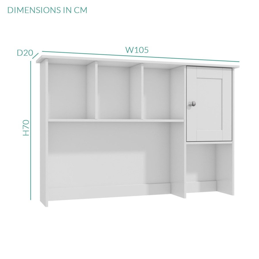 Fenton Hutch Top in Light Grey