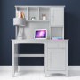 Fenton 1 Drawer 1 Door Desk in Light Grey