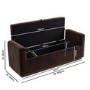 Chocolate Brown Velvet Blanket Box with Dark Wood Plinth - Fern