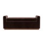 Chocolate Brown Velvet Blanket Box with Dark Wood Plinth - Fern