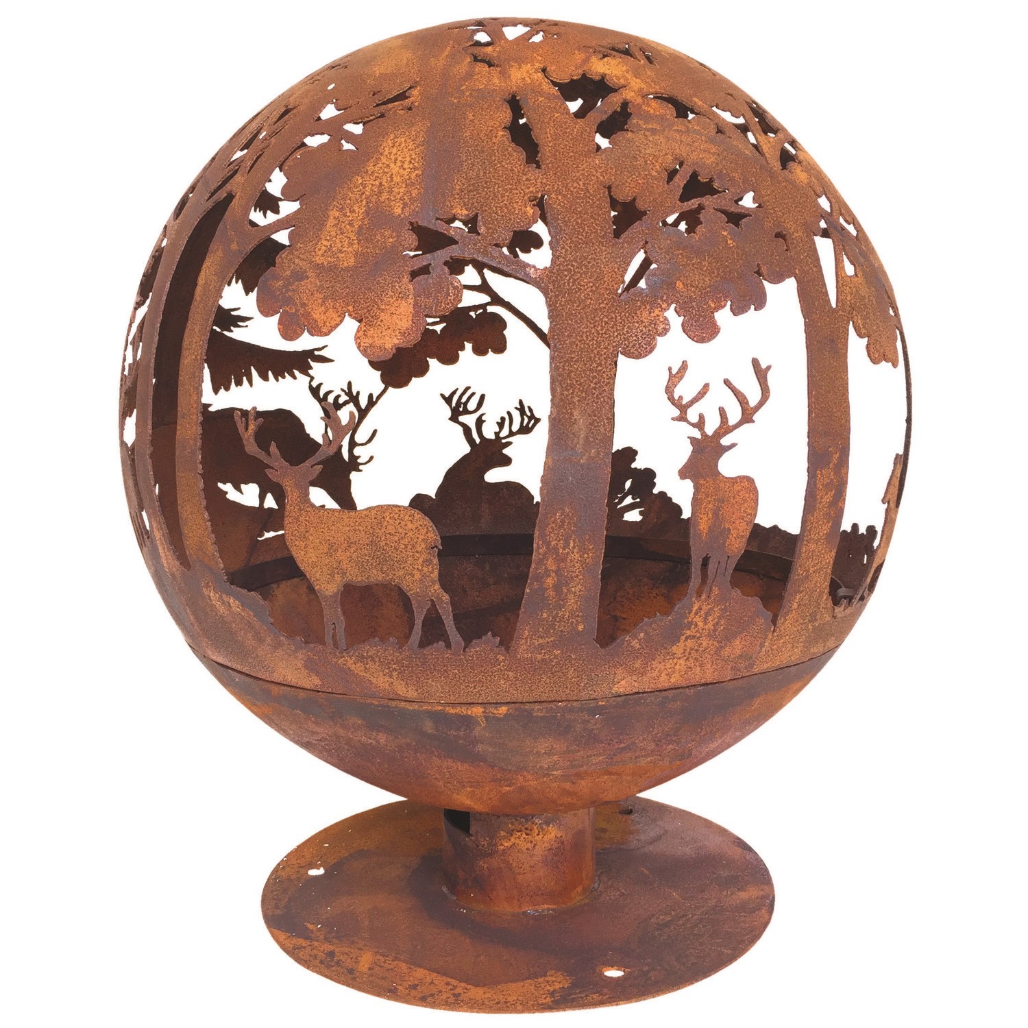 Cast Iron Fire Pit Globe With Laser Cut, Backyard Creations Sphere Fire Pit Cover