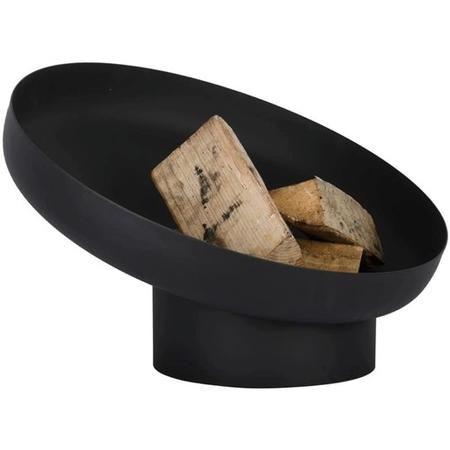 Fallen Fruits Black Metal Sloping Fire Bowl