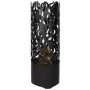 Outdoor Black Fire Drum with Flames Design