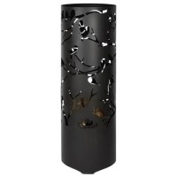 Outdoor Black Metal Fire Drum with Birds Design Outdoor Black Metal Fire Drum with Birds Design