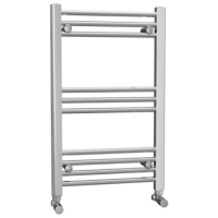 Chrome Bathroom Towel Radiator - 800 x 500mm - Round Rails