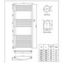 Ellie Chrome Flat Heated Towel Rail Radiator - 600 x 1200mm