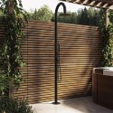 BUN/FIJIMB/91131 Black Thermostatic Outdoor Shower with Pencil Hand Shower 2 Outlets - Fiji