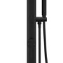 Black Outdoor Shower with Pencil Hand Shower 2 Outlets - Fiji