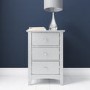 Finch 3 Drawer Bedside Cabinet in Light Grey