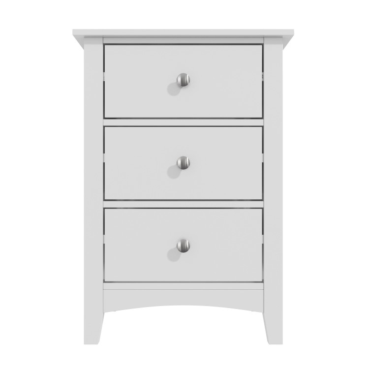 Fenton 3 Drawer Bedside Table in Light Grey