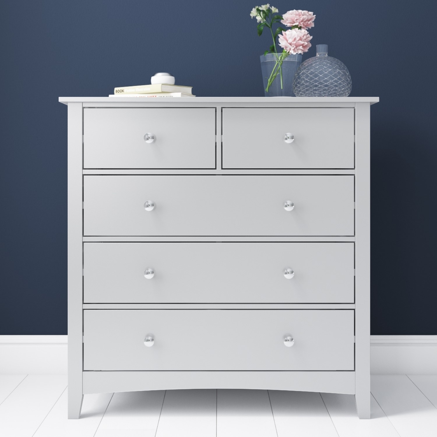 Finch 2 3 Chest of Drawers in Light Grey