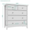 GRADE A1 - Finch 2+3 Chest of Drawers in Light Grey