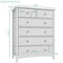 GRADE A1 - Finch 2+4 Chest of Drawers in Light Grey