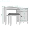 GRADE A1 - Finch Dressing Table in Light Grey 