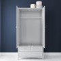 Finch Combi 2 Door 3 Drawer Wardrobe in Light Grey