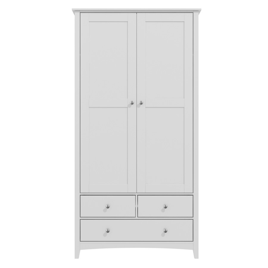Finch Combi 2 Door 3 Drawer Wardrobe in Light Grey