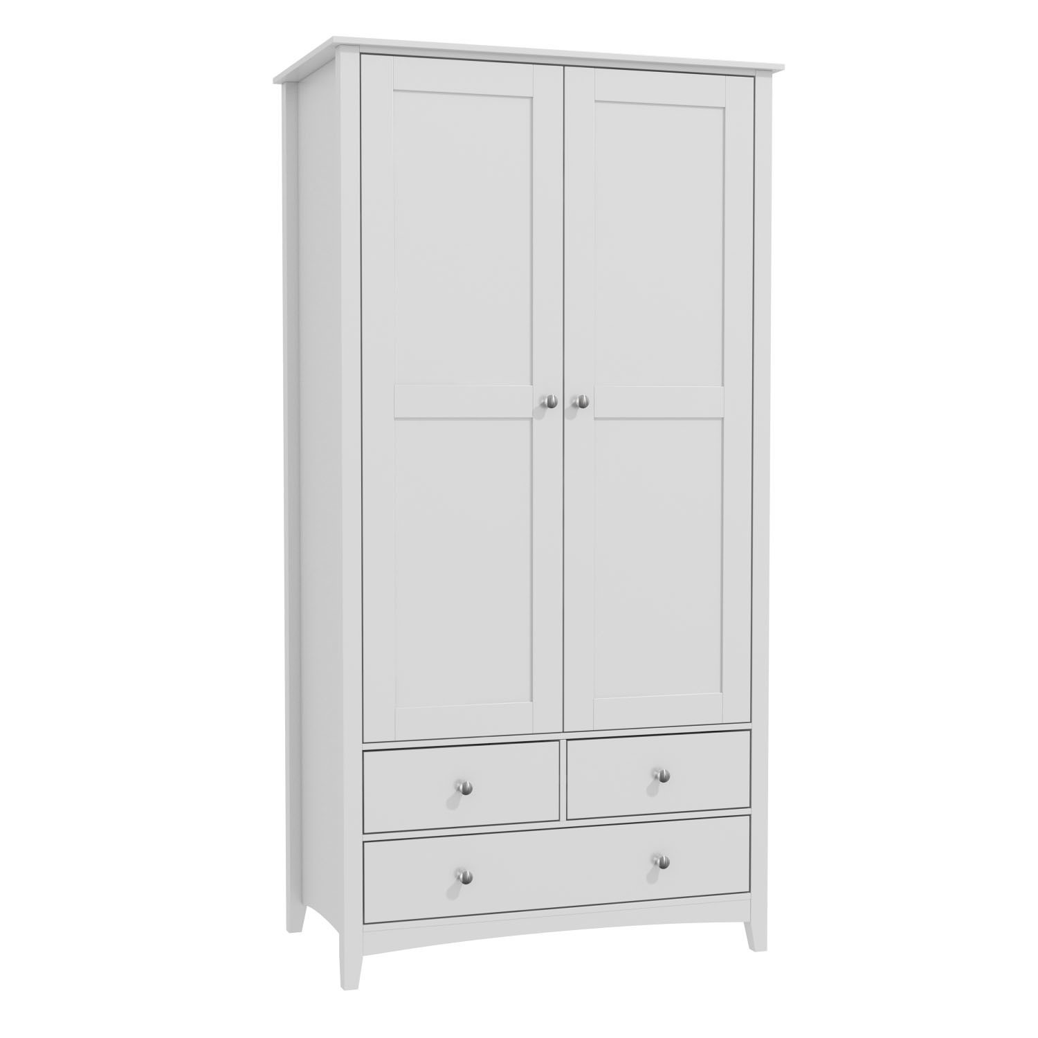 GRADE A1 Finch Combi Wardrobe in Light Grey Furniture123