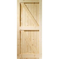 External Pine Framed Ledged &amp; Braced Gate - Unfinished, 1981 x 686 x 44 mm