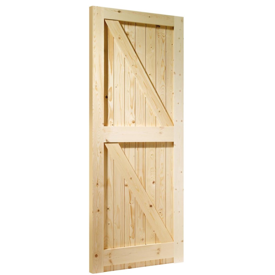 External Pine Framed Ledged &amp; Braced Gate - Unfinished, 1981 x 686 x 44 mm