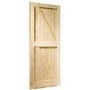 External Pine Framed Ledged &amp; Braced Gate - Unfinished, 1981 x 762 x 44 mm