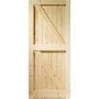 External Pine Framed Ledged &amp; Braced Gate - Unfinished, 2032 x 813 x 44 mm