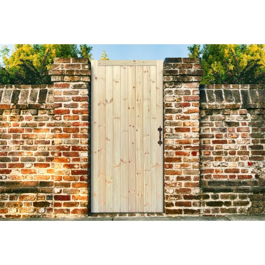External Pine Framed Ledged &amp; Braced Gate - Unfinished, 2032 x 813 x 44 mm