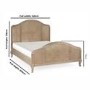 Light Oak Rattan Double Bed Frame - Fleur