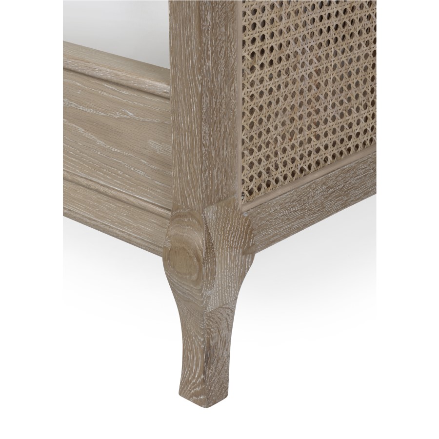 Light Oak Rattan Double Bed Frame - Fleur
