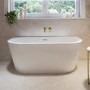Freestanding Fluted Double Ended Back To Wall Bath 1485 x 745mm - Gable