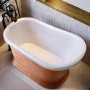 Copper Effect Roll Top Deep Freestanding Bath 1300 x 720mm - Florence