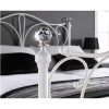 LPD White Metal Kingsize Bed Frame - Florence