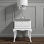 Florentine 1 Drawer French Style Bedside Table in White