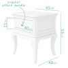 GRADE A1 - Florentine 1 Drawer French Style Bedside Table in White