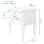 Florentine 1 Drawer French Style Bedside Table in White