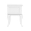 Florentine 1 Drawer French Style Bedside Table in White