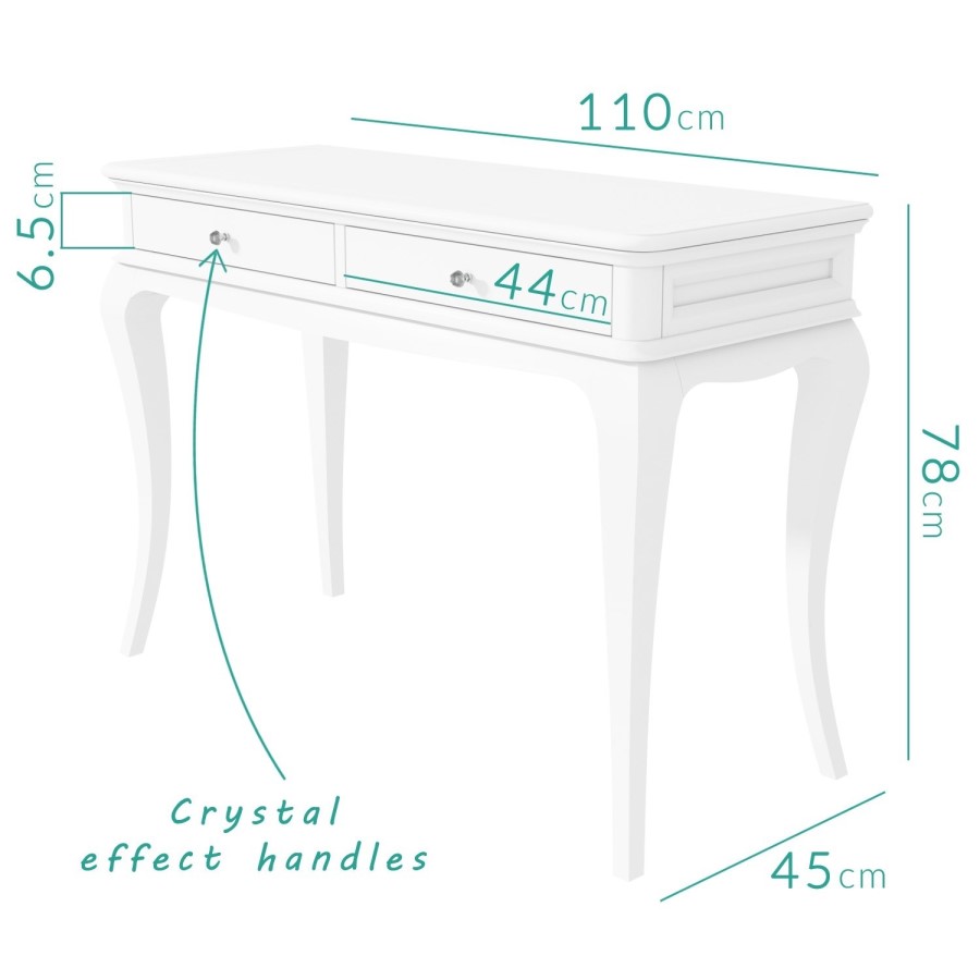 Florentine French Style Dressing Table in White