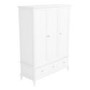 Florentine Triple White Wardrobe with Drawers - French Style