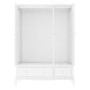 Florentine Triple White Wardrobe with Drawers - French Style