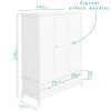 GRADE A2 - Florentine Triple White Wardrobe with Drawers - French Style