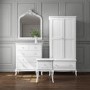 Florentine Triple White Wardrobe with Drawers - French Style