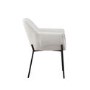 Set of 4 Cream Fabric Dining Chairs with Folding Arm Detail - Fiona