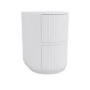 Small White Ribbed 2 Drawer File Cabinet - Finn