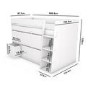 White Mid Sleeper Cabin Bed with Storage Drawers - Finley