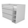 Grey Mid Sleeper Cabin Bed with Storage Drawers - Finley
