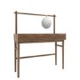 Walnut Mid-Century Dressing Table with Mirror and Drawers - Frances