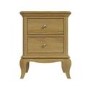 GRADE A1 - Fonteyn Solid Oak Bedside Table with 2 Drawers 