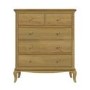 GRADE A2 - Fonteyn 2+3 Solid Oak Chest of Drawers - French Style