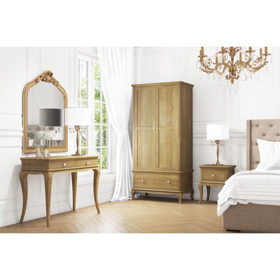 GRADE A1 - Fonteyn 2+3 Chest of Drawers in Washed Solid Oak - French Style