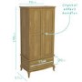 Fonteyn Solid Oak Wardrobe 2 Door 1 Drawer  - French Style